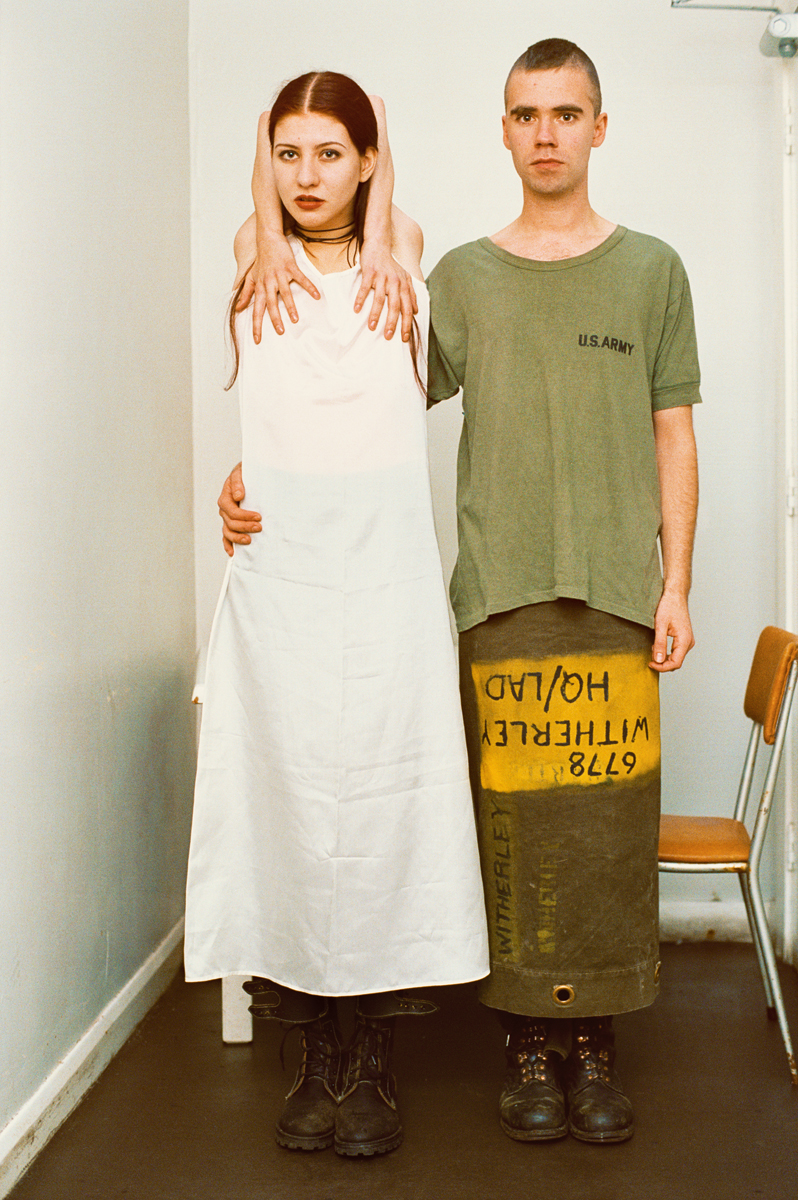 Wolfgang Tillmans, Suzanne & Lutz, white dress, army skit, 1993; courtesy the artist, David Zwirner, New York / Hong Kong, Galerie Buchholz, Berlin / Cologne, Maureen Paley, London
